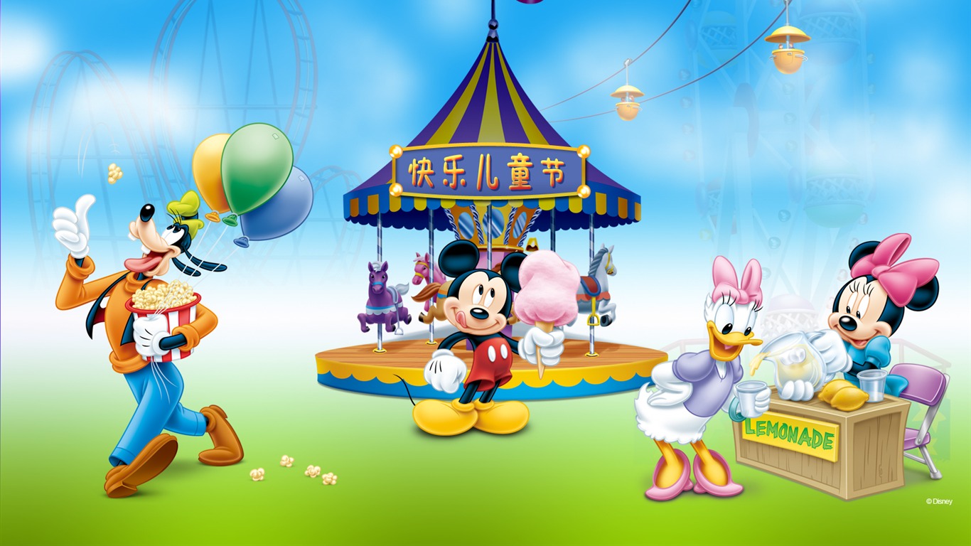 Fondo de pantalla de dibujos animados de Disney Mickey (2) #1 - 1366x768