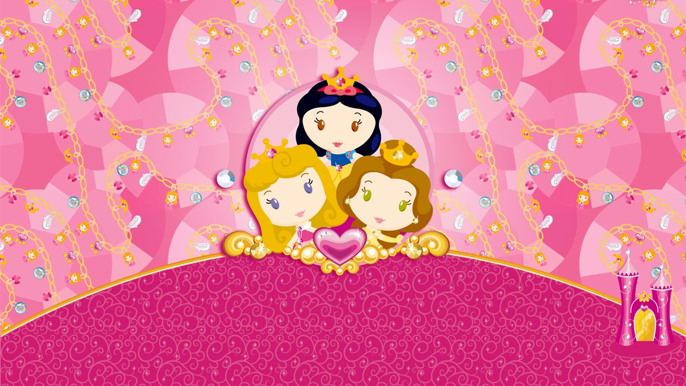 Princess Disney cartoon wallpaper (2) #7 - 1366x768