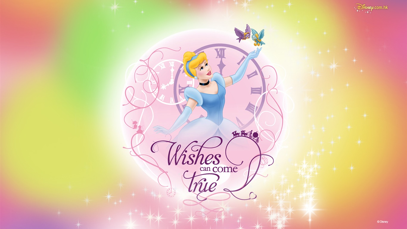 Princesa Disney de dibujos animados fondos de escritorio (3) #9 - 1366x768