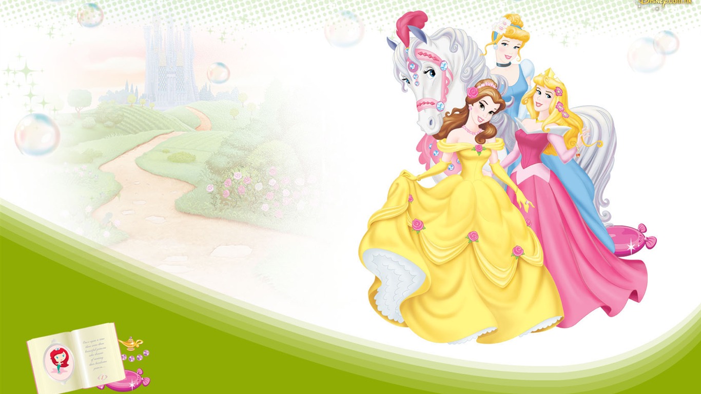 Princess Disney cartoon wallpaper (4) #2 - 1366x768