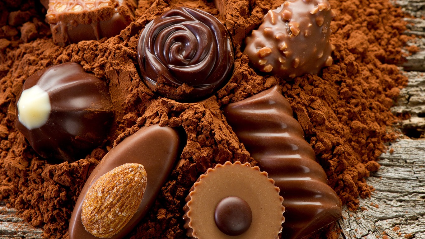 Chocolate close-up wallpaper (2) #18 - 1366x768