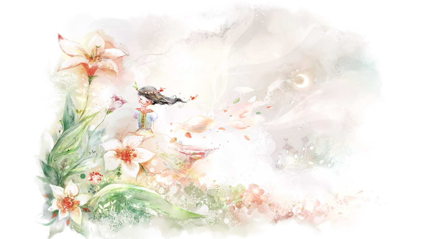 Hand-painted Fantasy Wallpapers (10) #11 - 1366x768