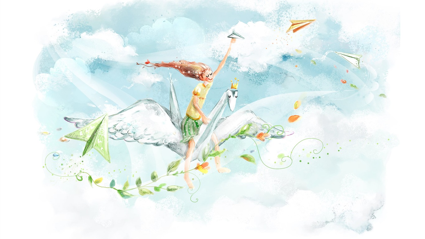 手绘梦幻风光 壁纸(十)17 - 1366x768