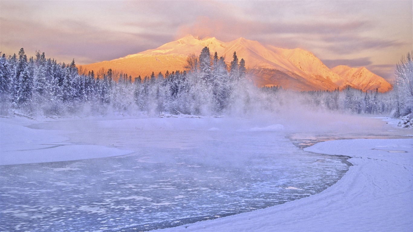 雪のワイドスクリーンの壁紙 (3) #8 - 1366x768