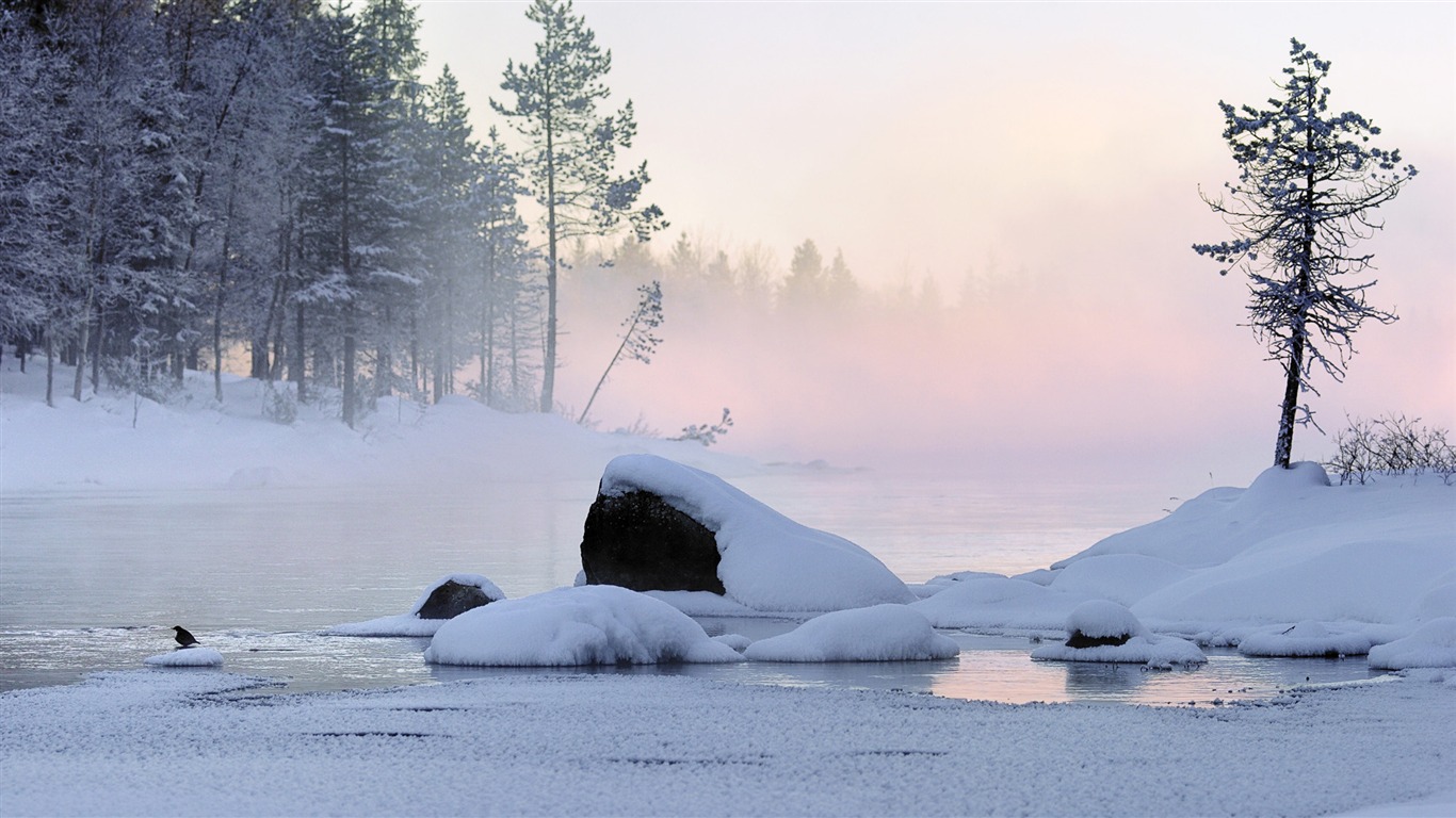 寬屏雪景 壁紙(三) #20 - 1366x768