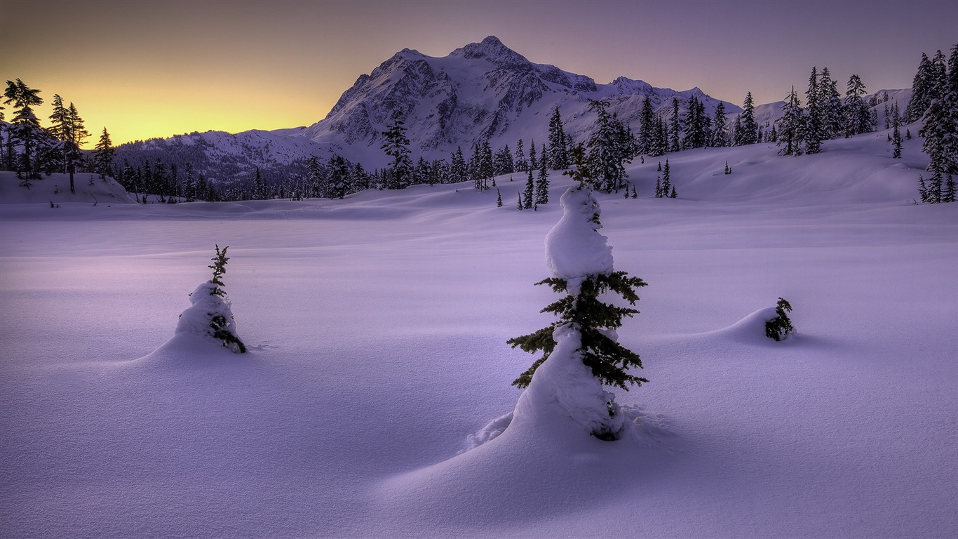寬屏雪景 壁紙(四) #18 - 1366x768