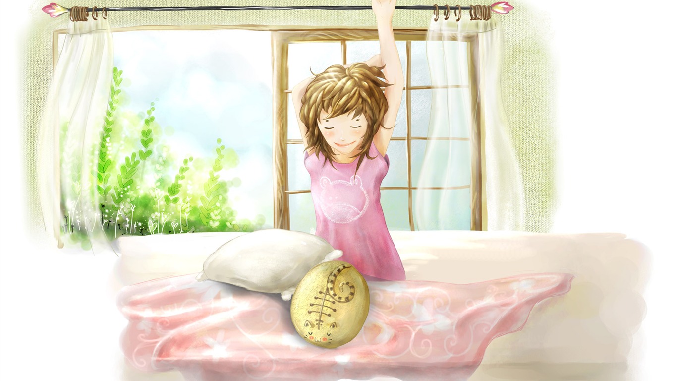 手繪夢幻風光 壁紙(11) #3 - 1366x768