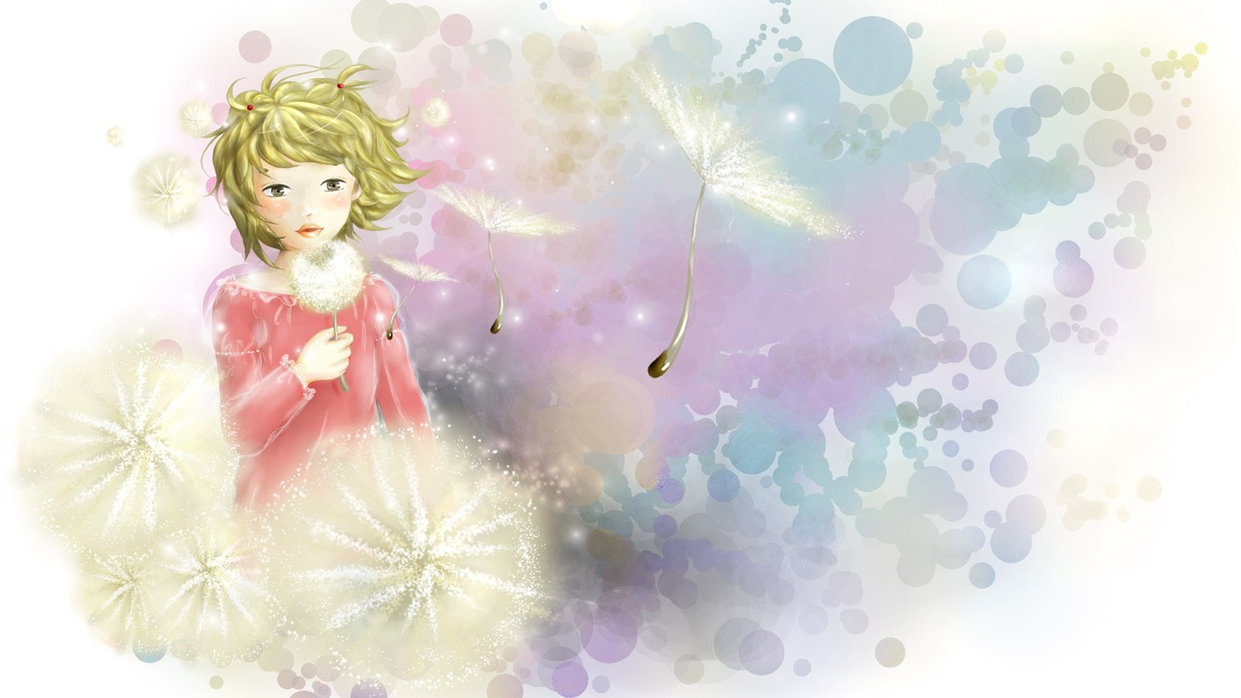 手繪夢幻風光 壁紙(11) #4 - 1366x768