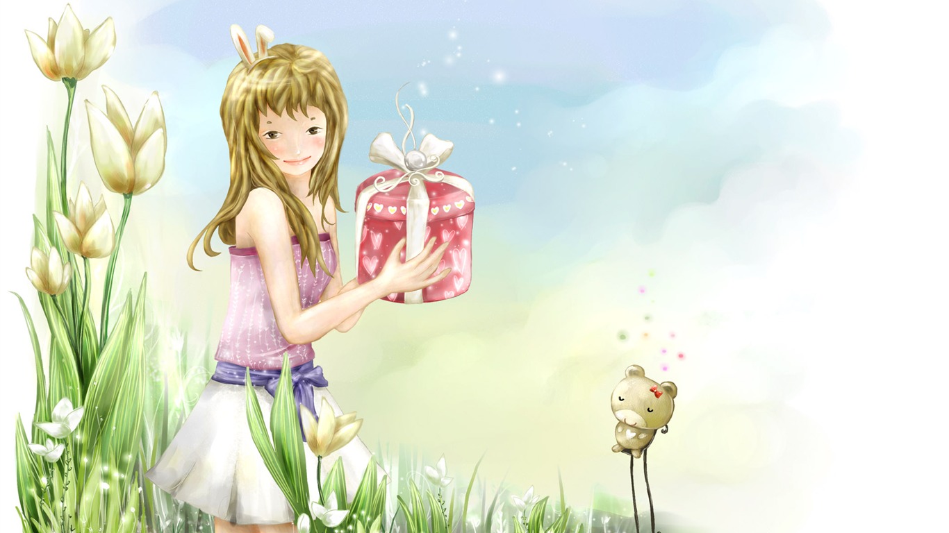手繪夢幻風光 壁紙(11) #5 - 1366x768