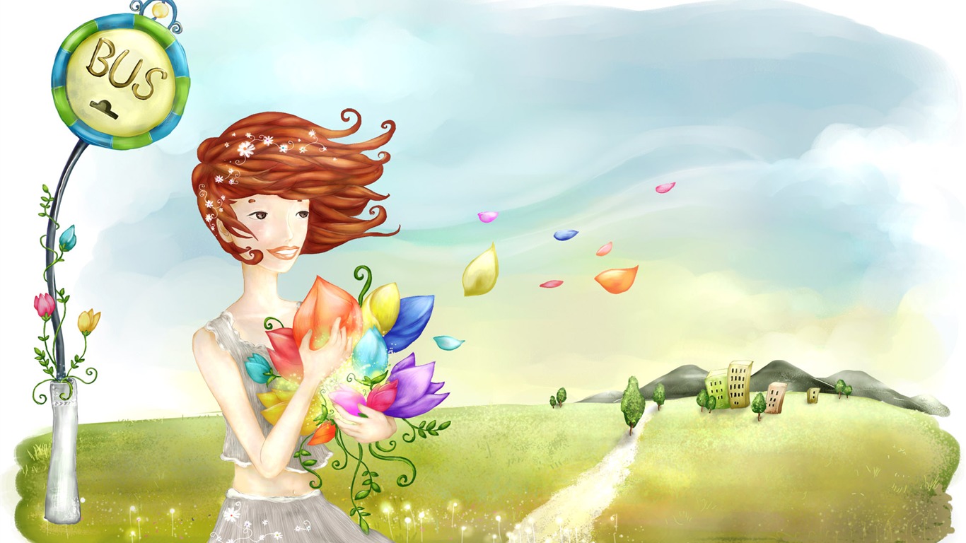 Handbemalte Fantasy Wallpapers (11) #9 - 1366x768