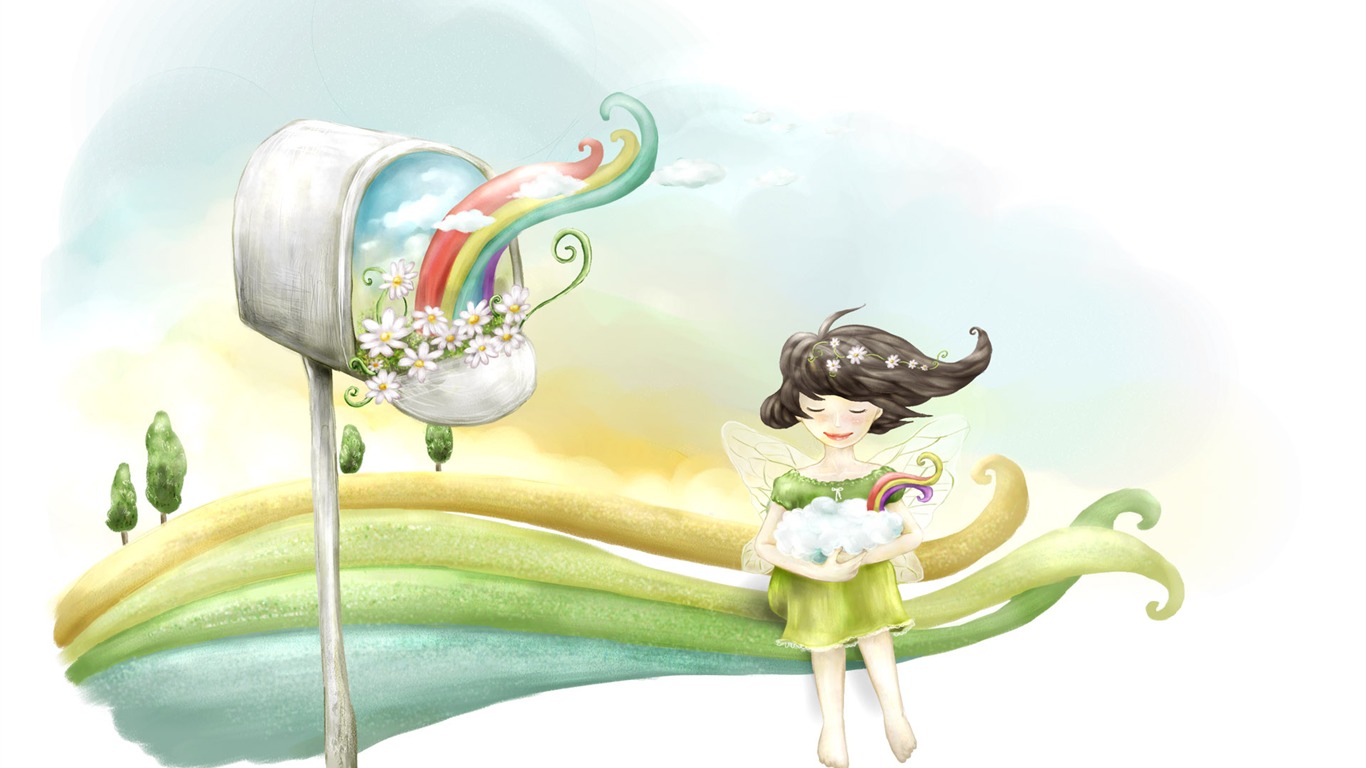 手繪夢幻風光 壁紙(11) #14 - 1366x768