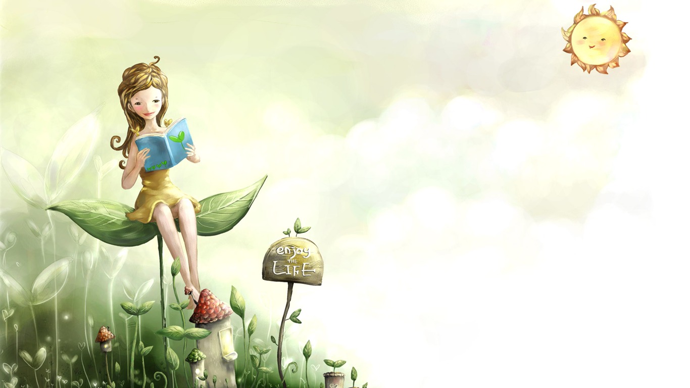 手繪夢幻風光 壁紙(11) #16 - 1366x768