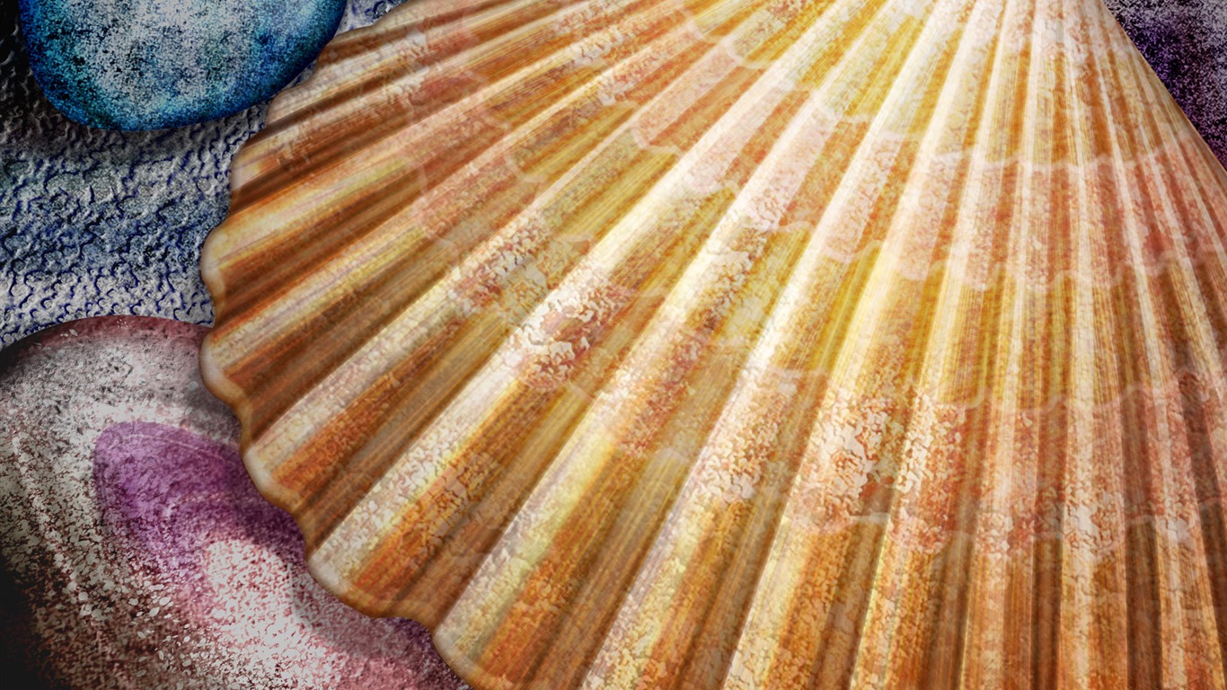 手繪炫彩生態風光 壁紙(一) #10 - 1366x768