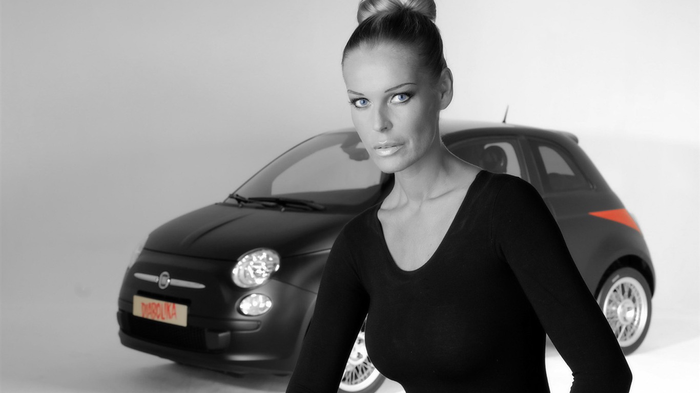 Cars and Girls wallpapers (2) #5 - 1366x768