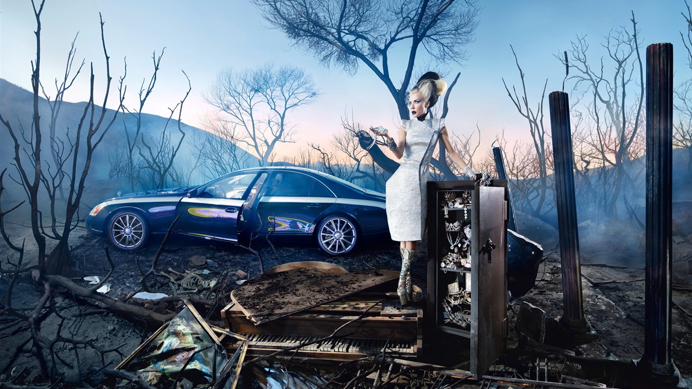 Cars and Girls wallpapers (8) #1 - 1366x768