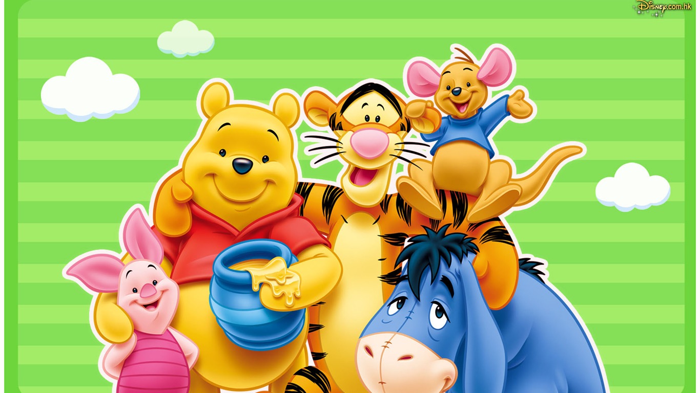 Walt Disney karikatury Medvídek Pú tapety (1) #3 - 1366x768