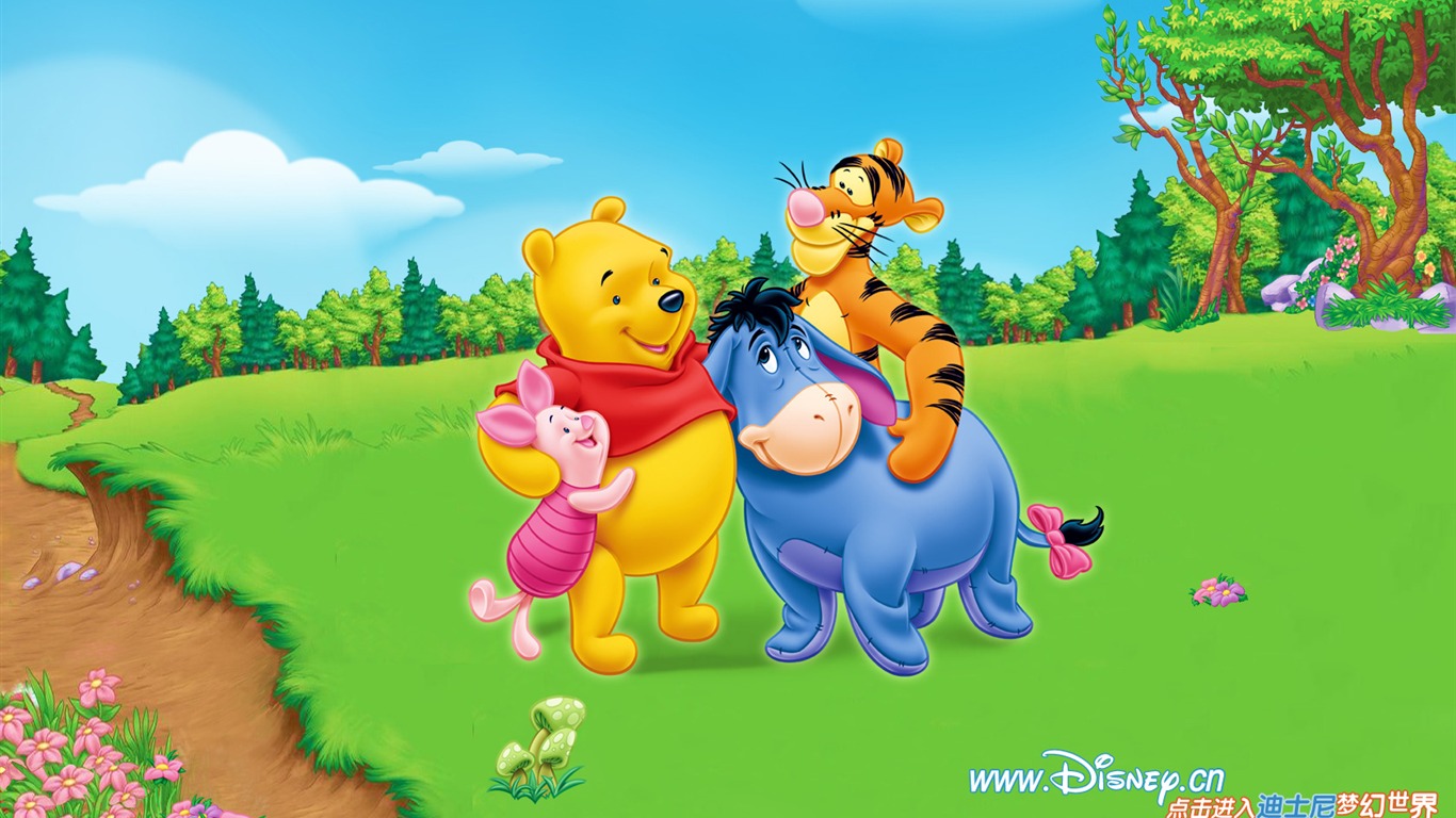 Walt Disney de dibujos animados de Winnie the Pooh fondo de pantalla (1) #14 - 1366x768