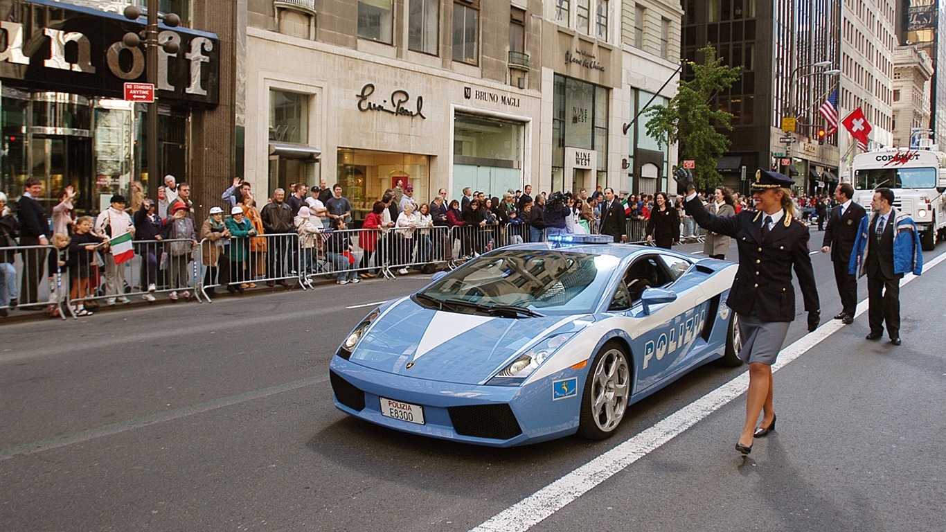 Lamborghini Gallardo Police - 2005 兰博基尼4 - 1366x768