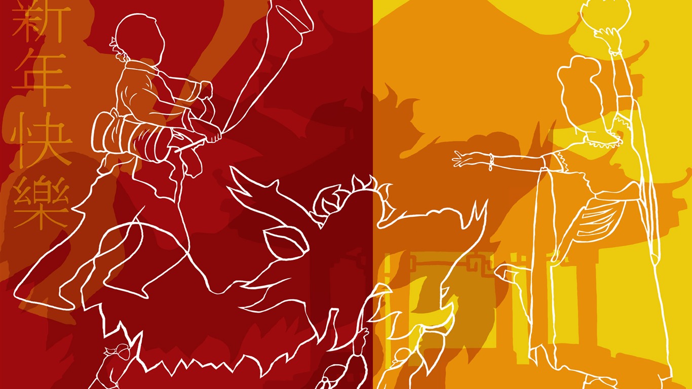 手繪線描 壁紙(二) #20 - 1366x768