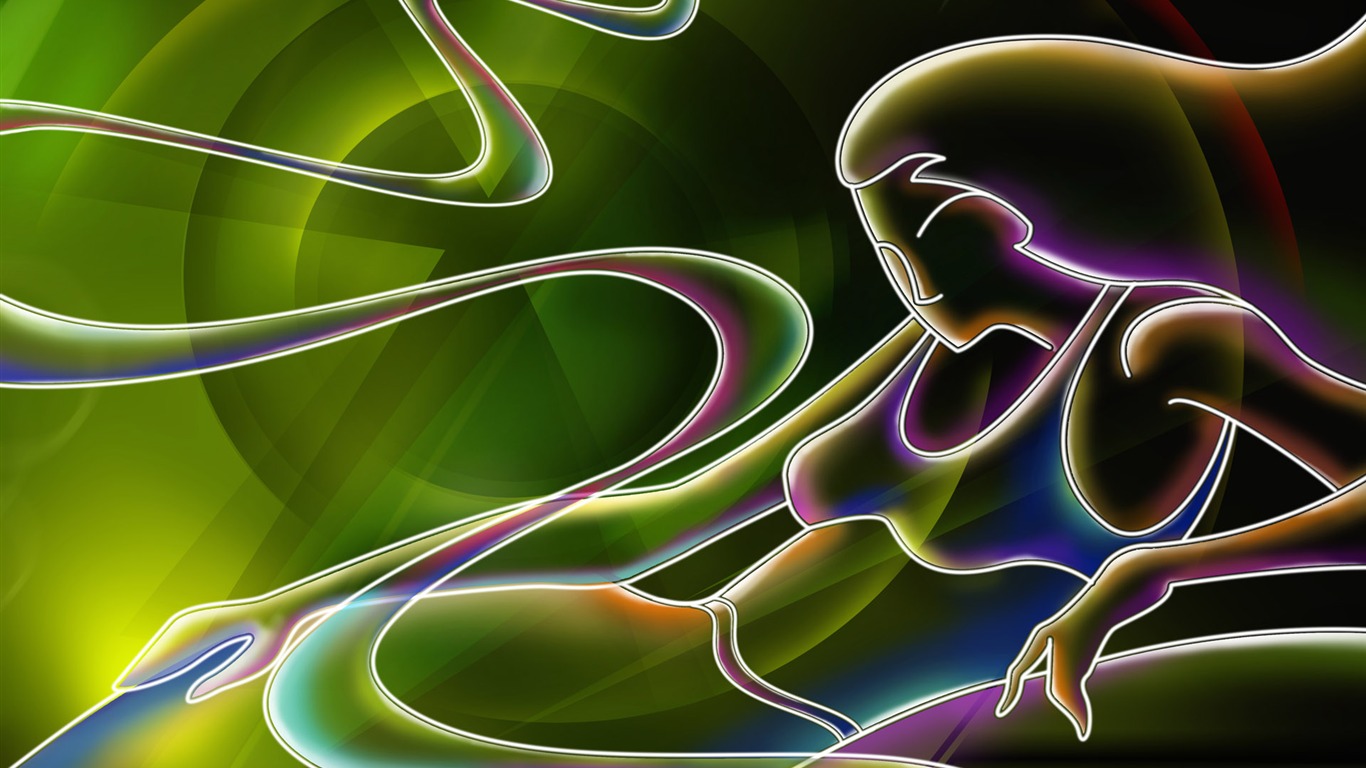 手繪線描 壁紙(五) #2 - 1366x768