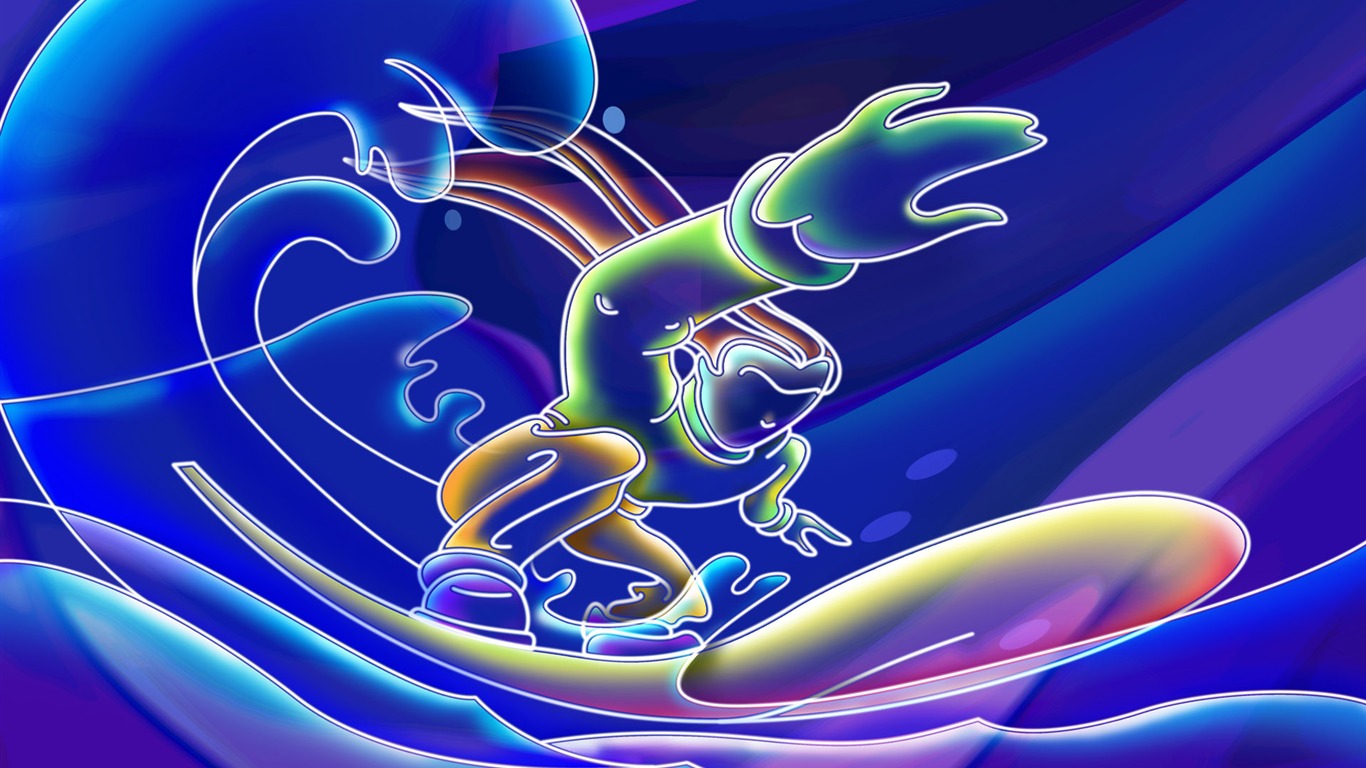 手繪線描 壁紙(五) #14 - 1366x768