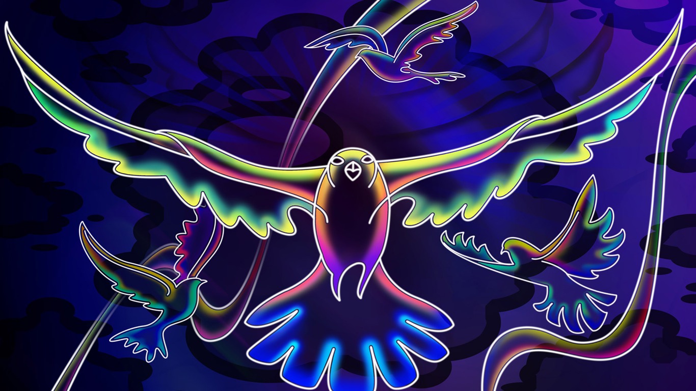 手繪線描 壁紙(八) #14 - 1366x768