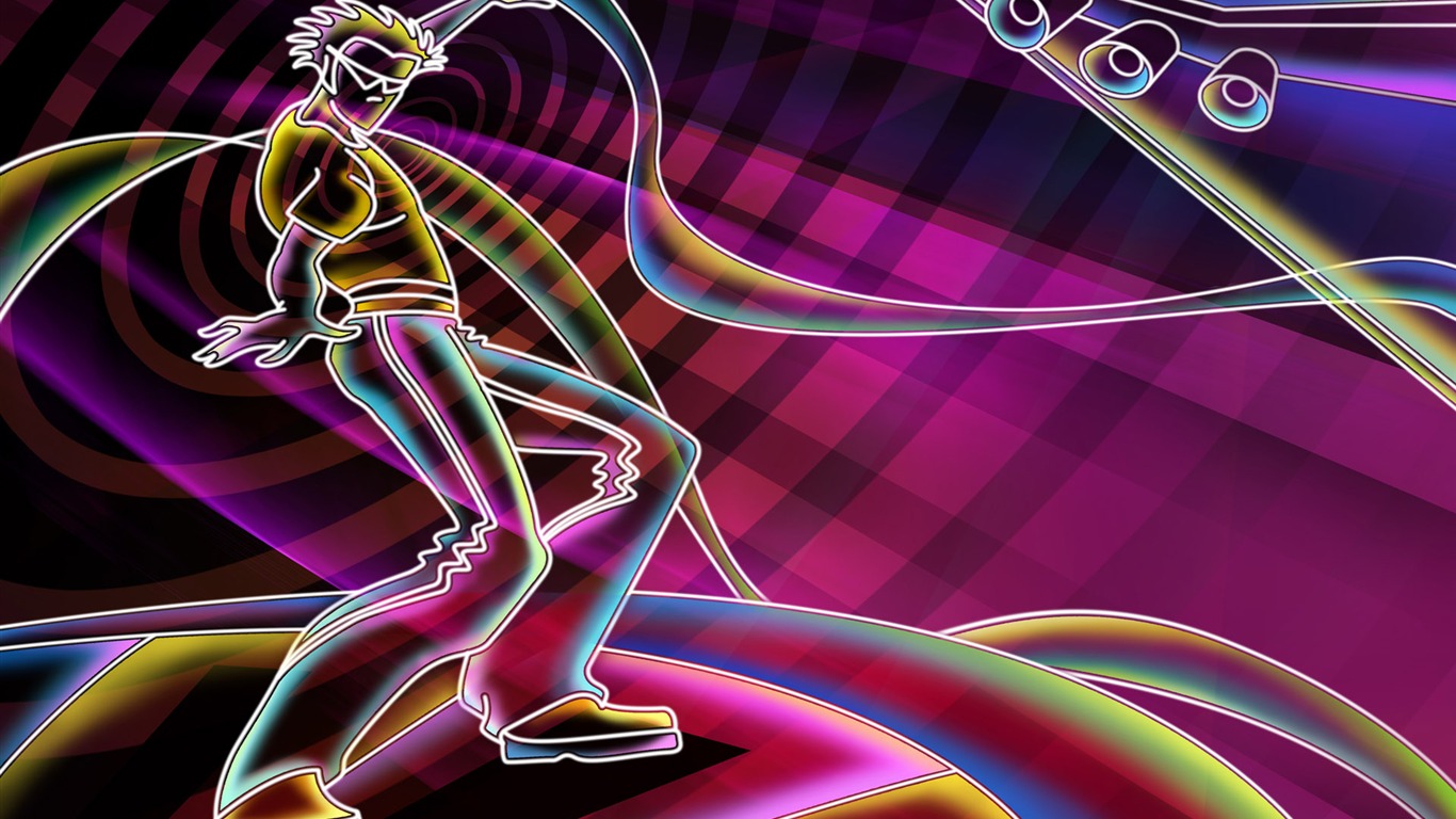 手繪線描 壁紙(八) #15 - 1366x768