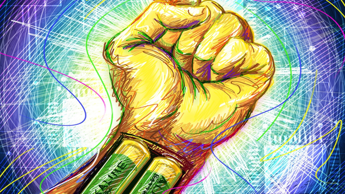Living hand-painted wallpaper widescreen (2) #4 - 1366x768