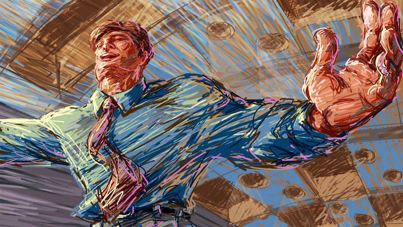 Living hand-painted wallpaper widescreen (2) #16 - 1366x768