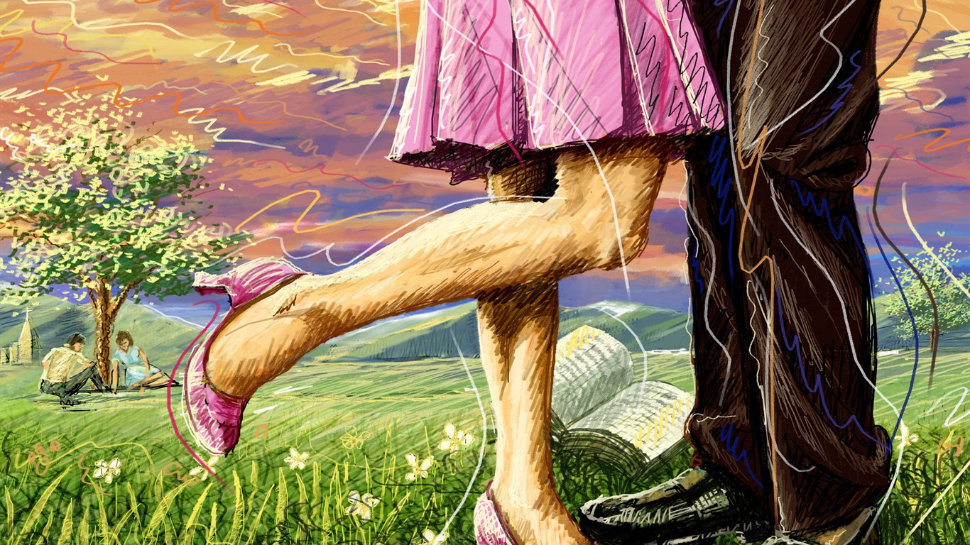 手繪寬屏生活 壁紙(三) #2 - 1366x768