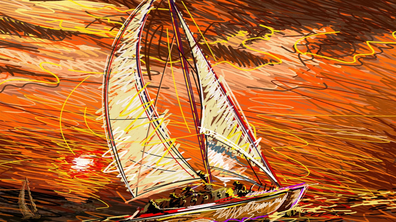 手繪寬屏生活 壁紙(三) #12 - 1366x768