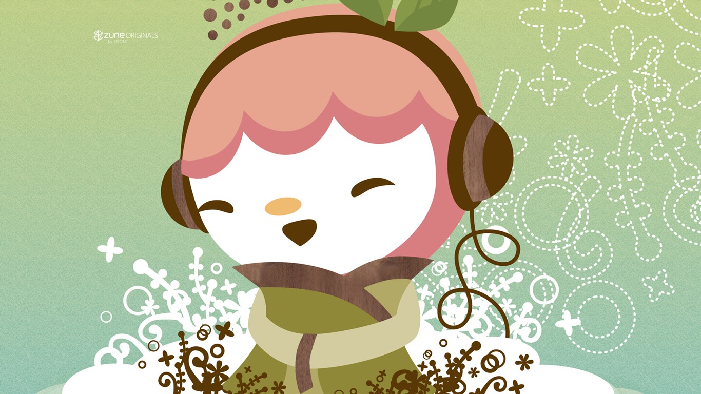 ZUNE 卡通壁紙 #4 - 1366x768