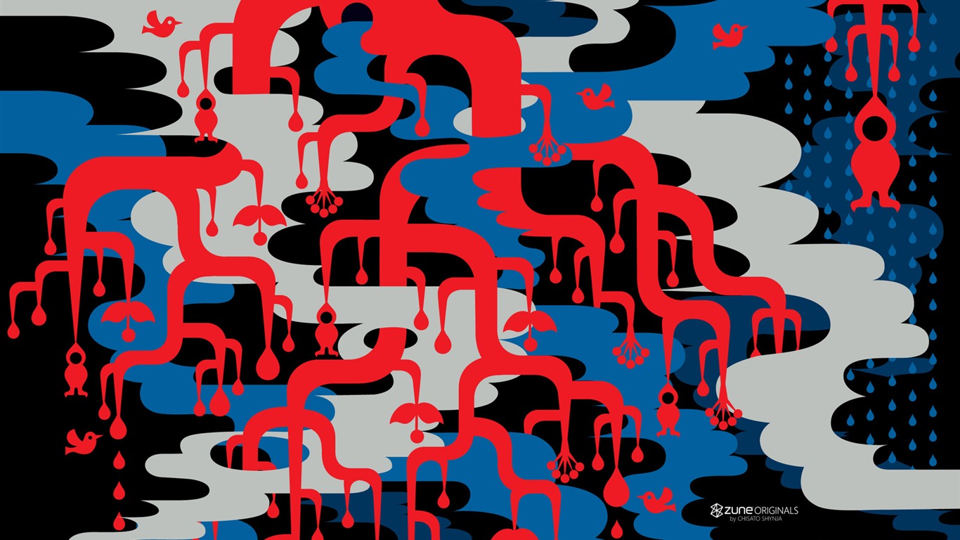 ZUNE 卡通壁紙 #5 - 1366x768