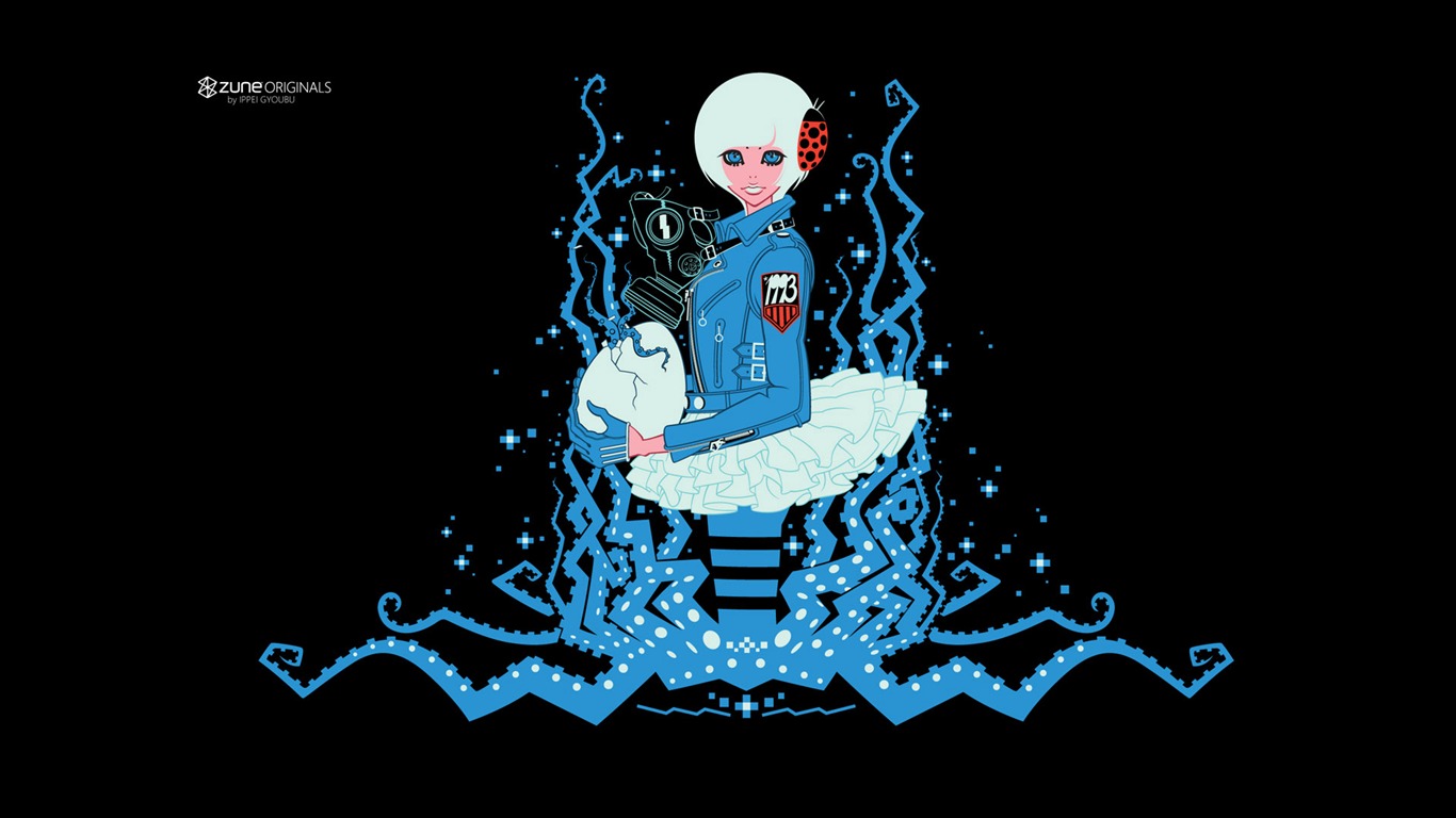 ZUNE 卡通壁紙 #10 - 1366x768