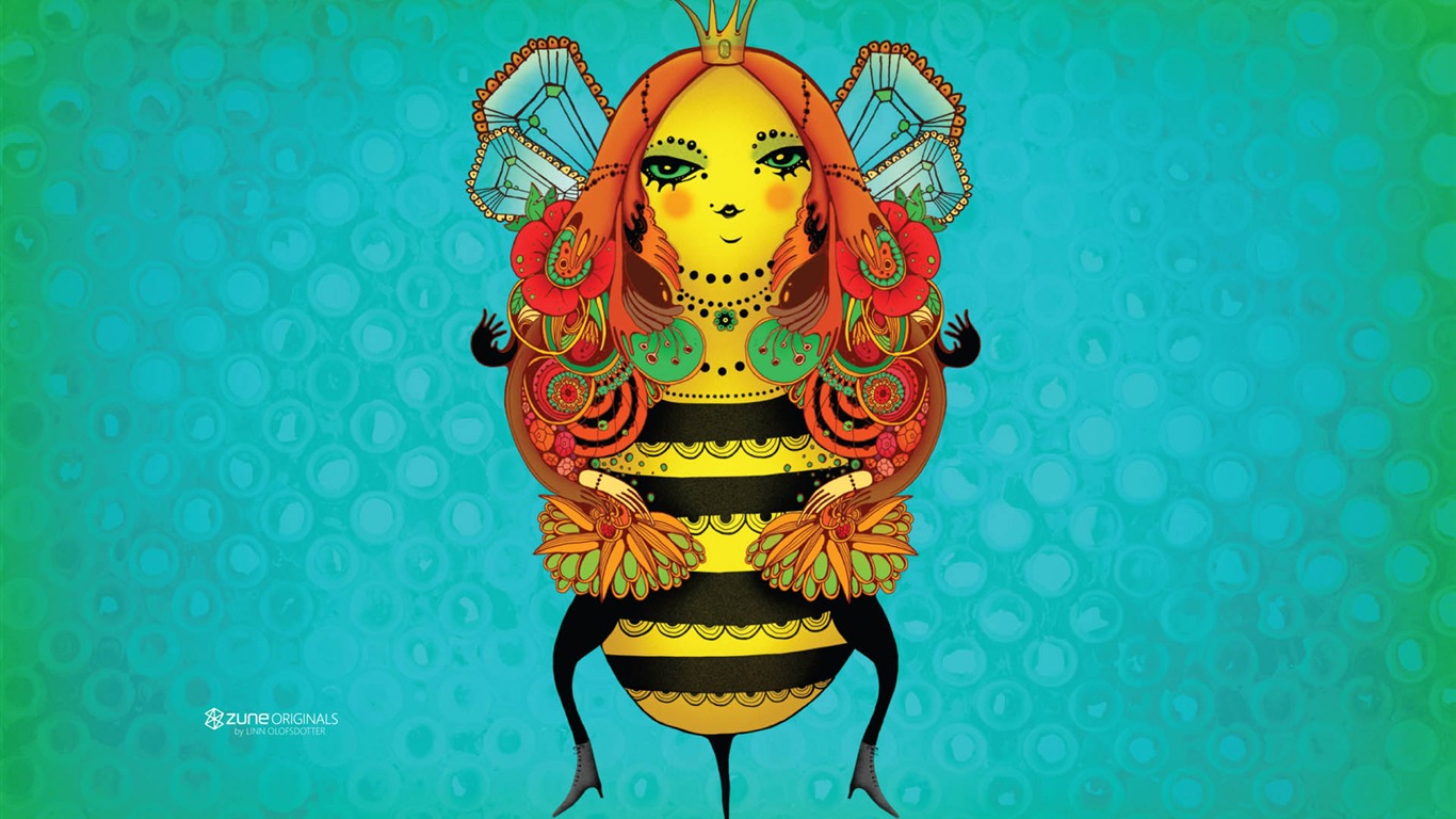 ZUNE Cartoon tapety #12 - 1366x768