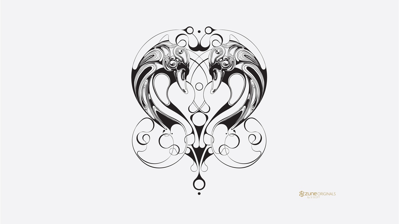 ZUNE 卡通壁紙 #13 - 1366x768
