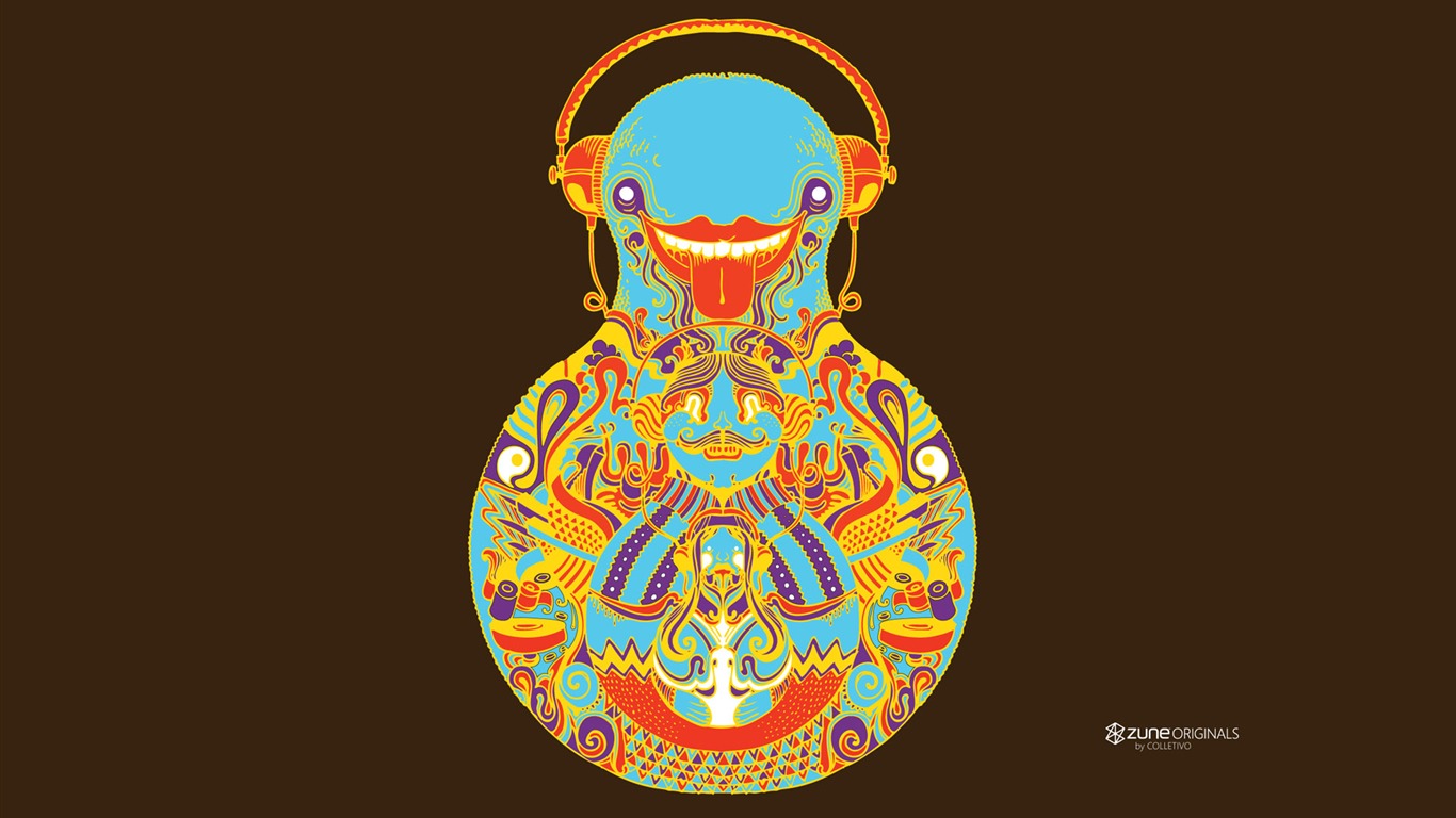 ZUNE Cartoon tapety #14 - 1366x768