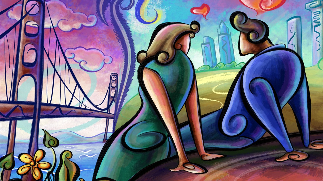 手繪寬屏生活 壁紙(10) #2 - 1366x768