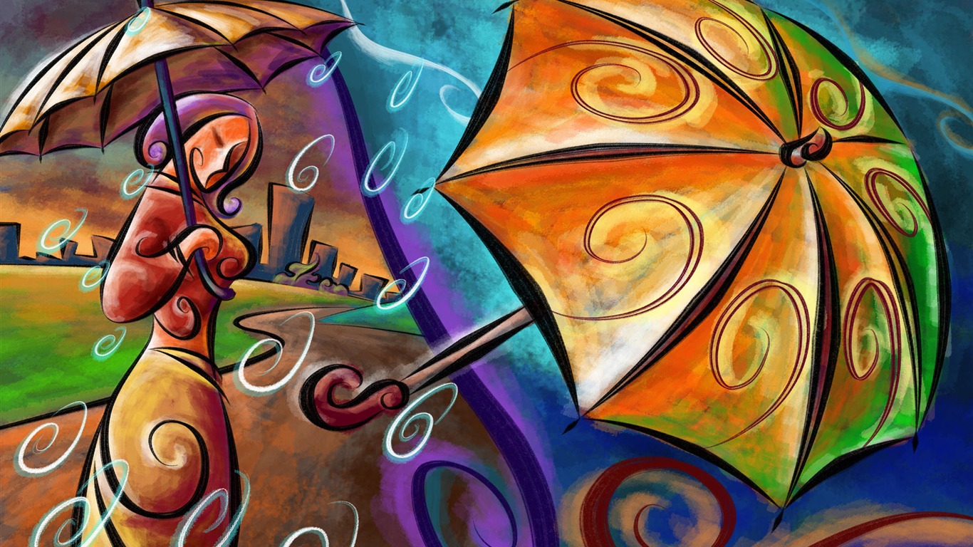 手繪寬屏生活 壁紙(10) #5 - 1366x768