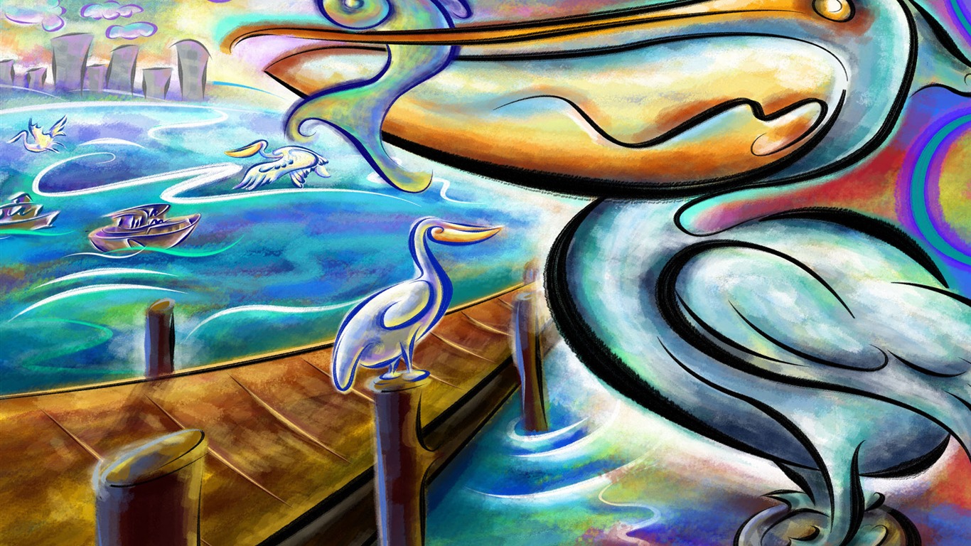 手繪寬屏生活 壁紙(10) #13 - 1366x768