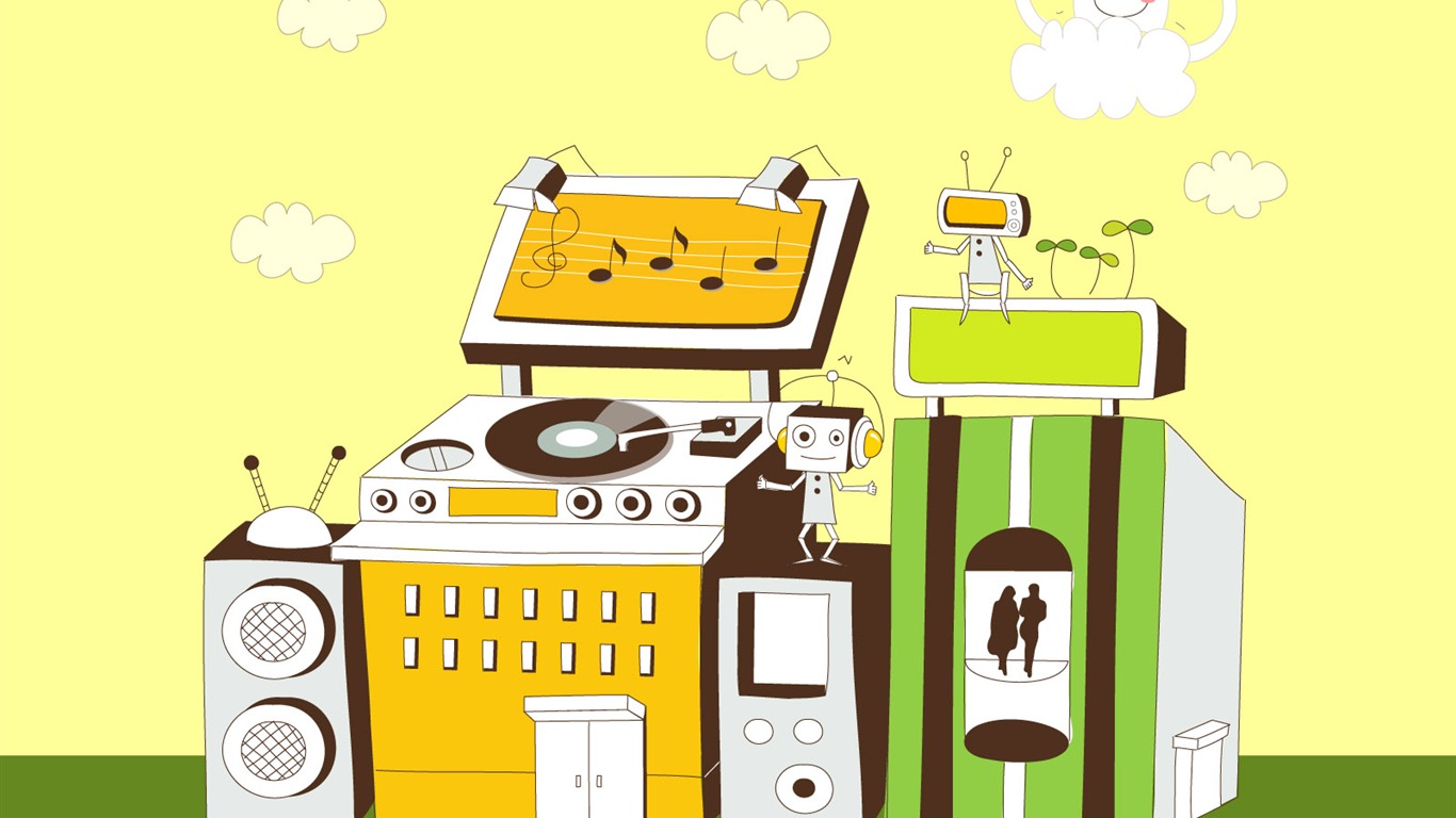 Vector Technology imagine wallpaper (4) #11 - 1366x768