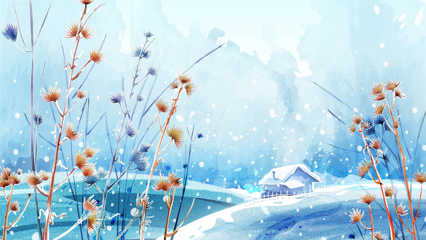 Vector fondo de pantalla de invierno foto #15 - 1366x768