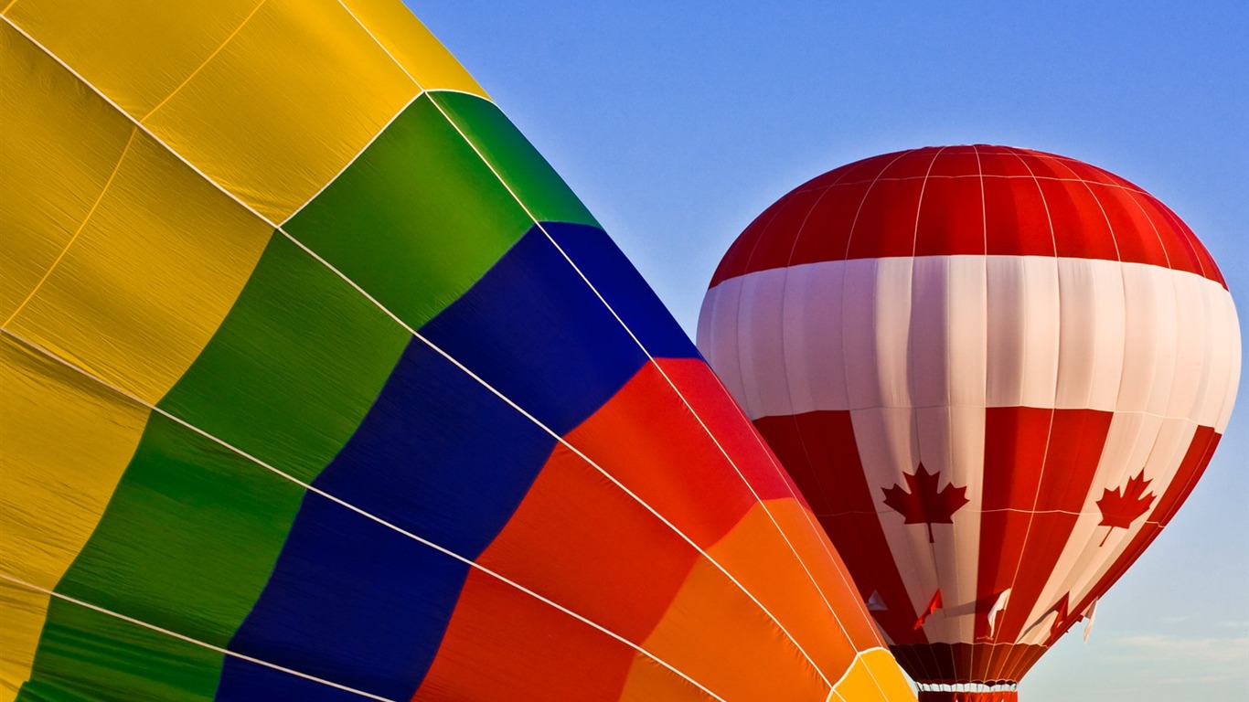 Coloridos globos de aire caliente fondo de pantalla (2) #3 - 1366x768