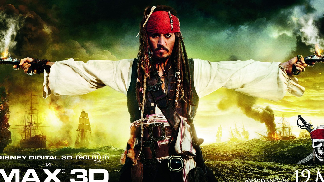 Pirates of the Caribbean: On Stranger Tides 加勒比海盜4 壁紙專輯 #1 - 1366x768
