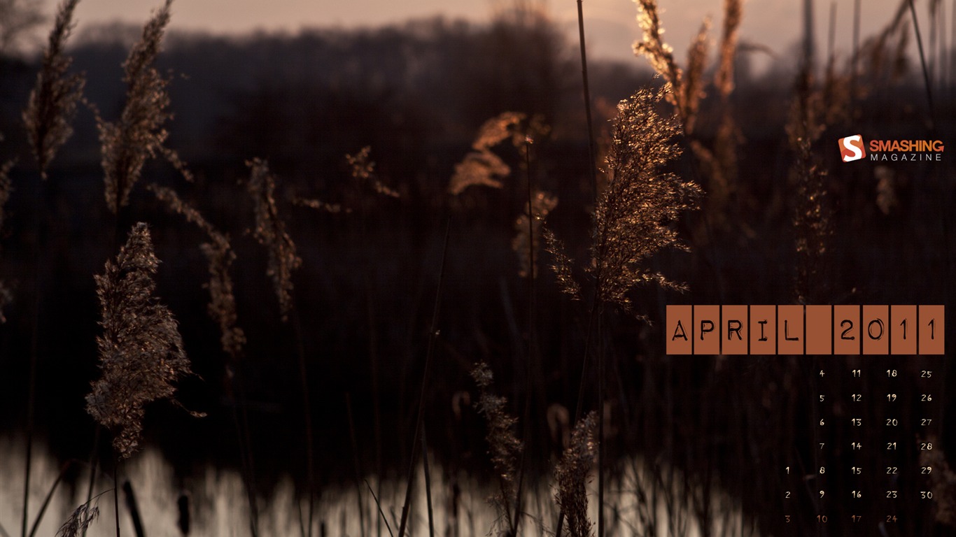 April 2011 Calendar Wallpaper (1) #7 - 1366x768