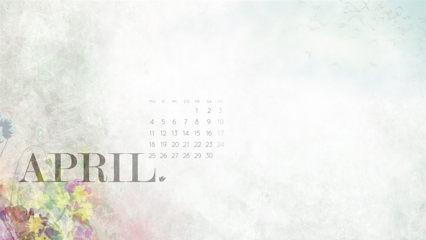 April 2011 Calendar Wallpaper (2) #8 - 1366x768