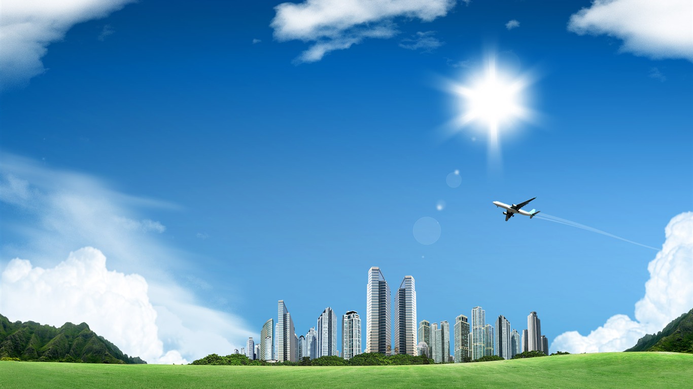 陽光燦爛的夏天 PS風景壁紙(一) #3 - 1366x768
