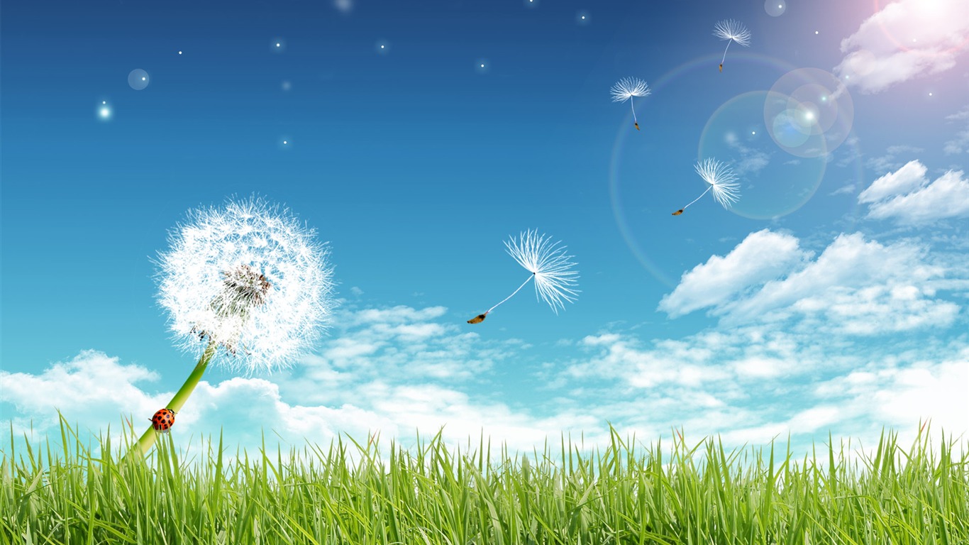 陽光燦爛的夏天 PS風景壁紙(一) #13 - 1366x768