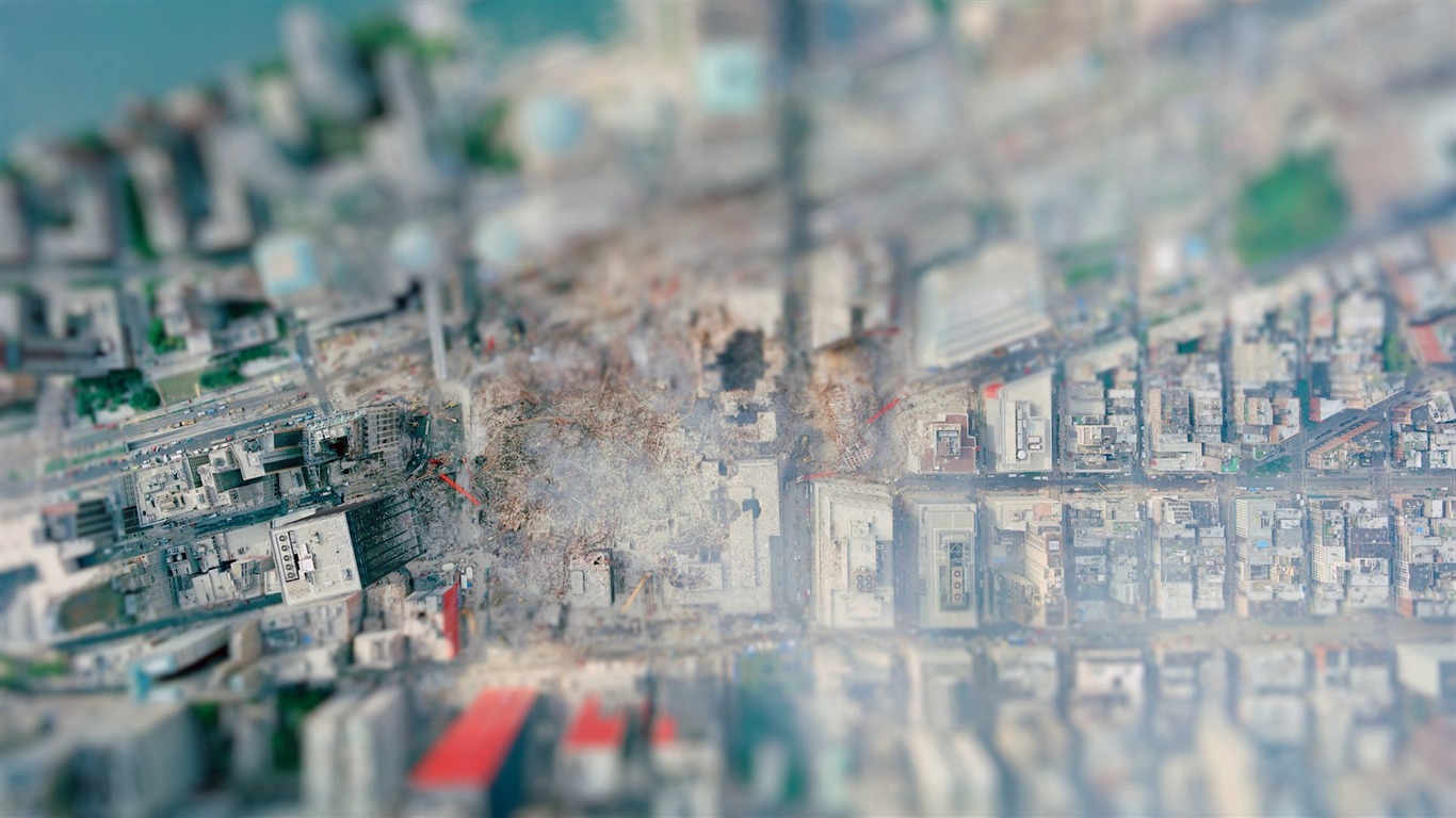以真亂假 移軸攝影 微縮景觀壁紙(一) #15 - 1366x768