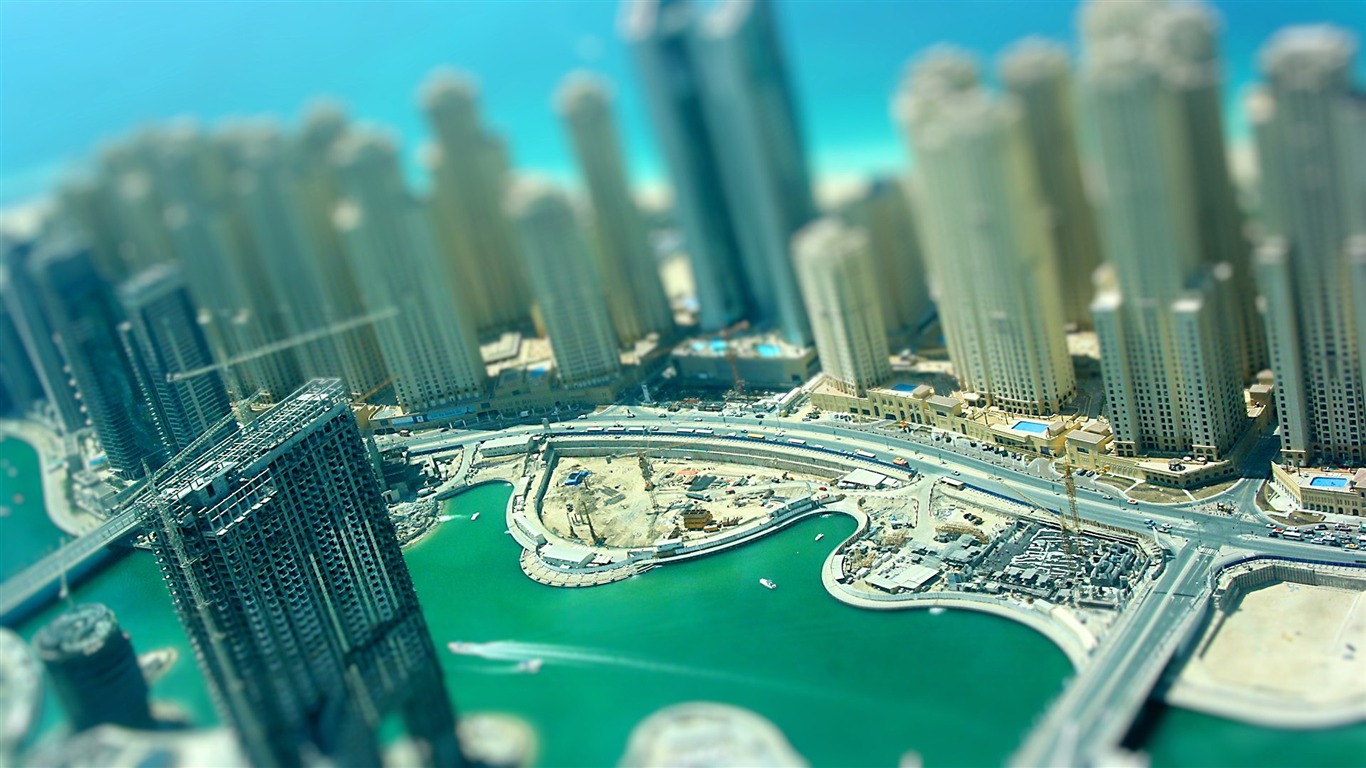 以真亂假 移軸攝影 微縮景觀壁紙(一) #18 - 1366x768